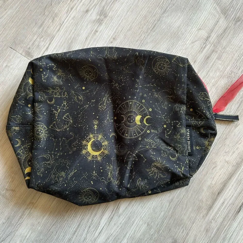 Simone Perele Celestial Astrology Constellations Night Sky Cotton Zip Pouch